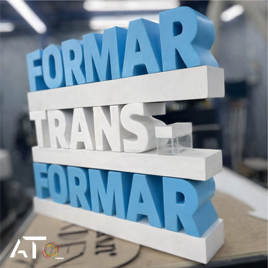 anuncio 3D personalizado Formar Trans- Formar