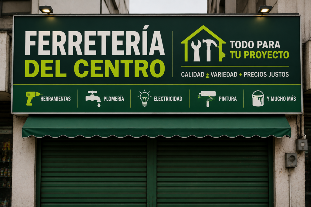Ejemplo del la correcta elección de colores en letreros publicitarios