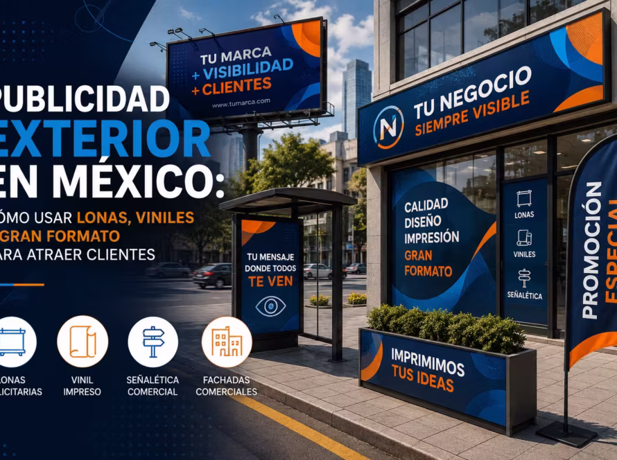 Publicidad exterior en México con lonas viniles y gran formato para negocios