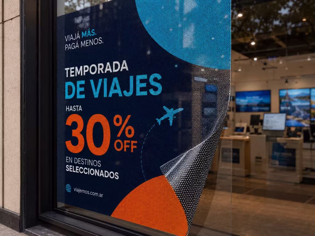 Material vinil microperforado