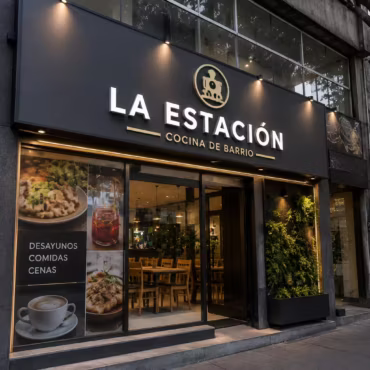 Renovación de imagen visual de un negocio mediante fachada comercial y letrero publicitario actualizado